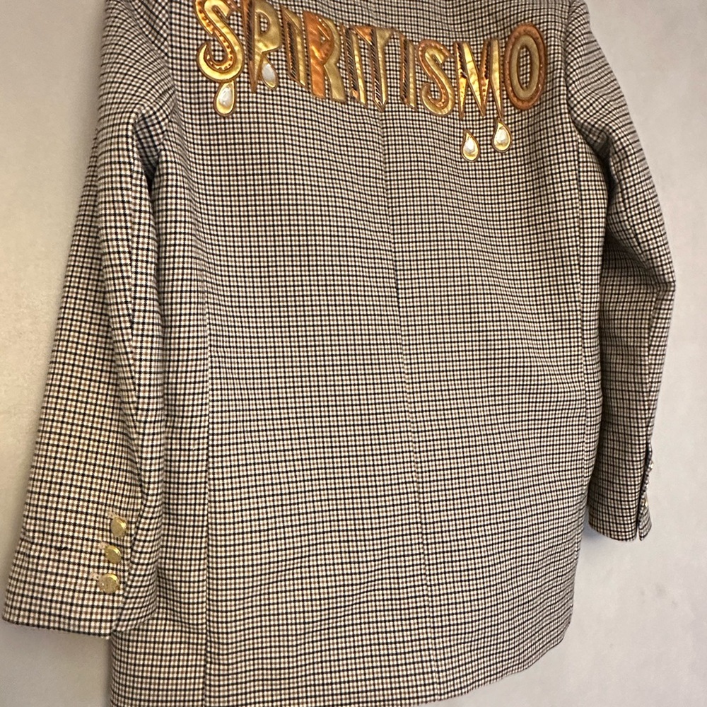 Women's Brown Double-Breasted Blazer